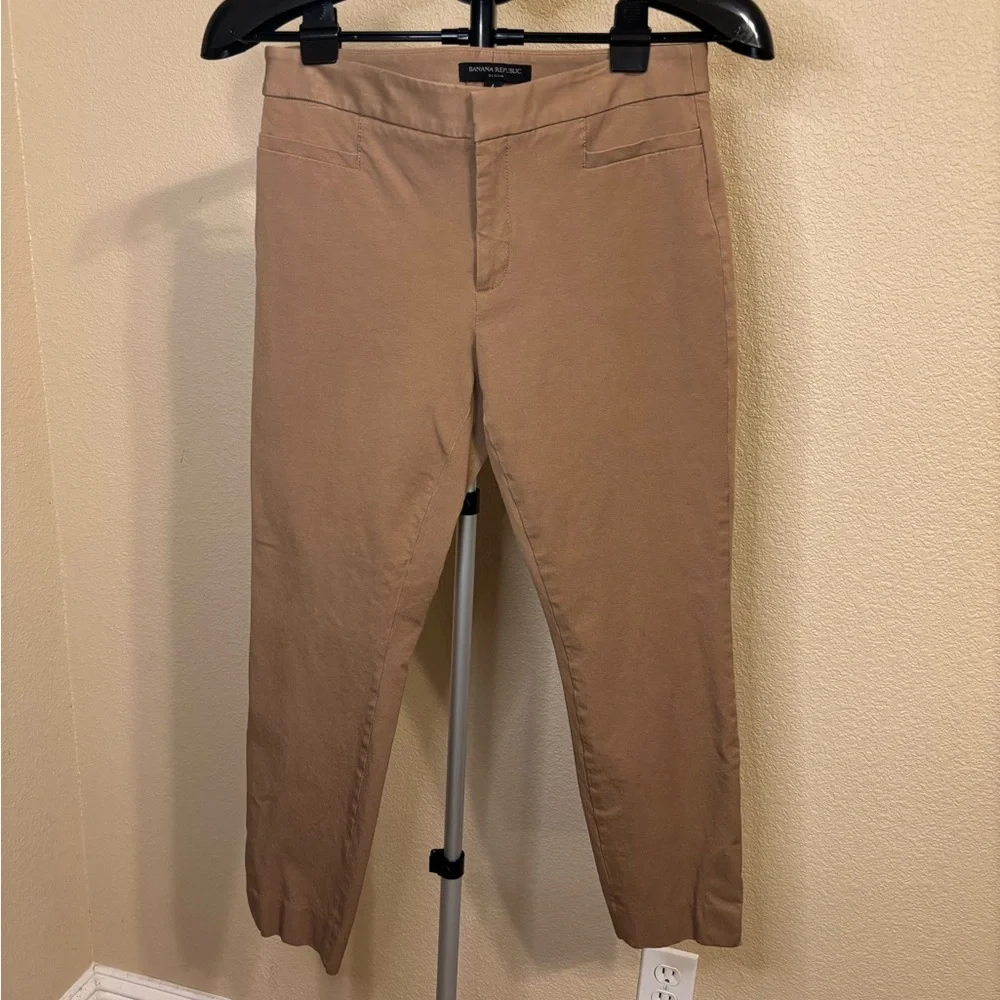 Banana Republic Sloan Tan Ankle Pants Size 4 Stretch Work‎ Career